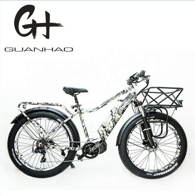 Vélo électrique à pneus gras de montagne de 26x4.0 pouces avec moteur plongeur de 1000W et support avant