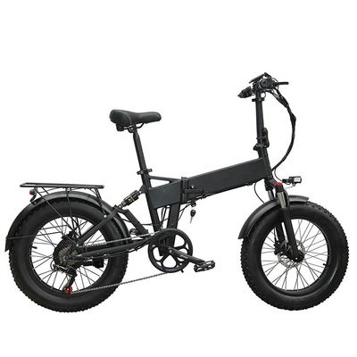 20 &quot; pleine suspension neige 500W 14AH 4,0 pneu gras électrique batterie cachée vélo pliant