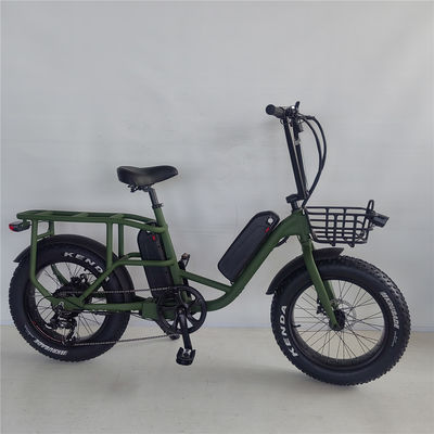1000W 48V 34A Cadre pliable Vélo de charge électrique avec pneus de 20 pouces et support arrière