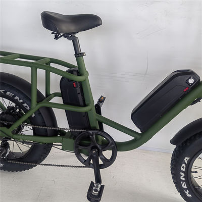 1000W 48V 34A Cadre pliable Vélo de charge électrique avec pneus de 20 pouces et support arrière