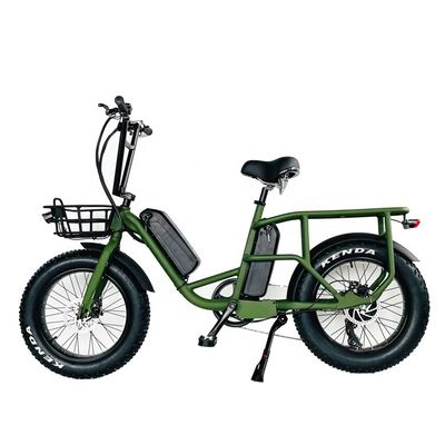 20 &quot; 48V 34AH batterie au lithium 1000W 50KM/H Cadre en aluminium 7 vitesses Cargo électrique double batterie hybride Fat Snow Tire 4.0 Vélo