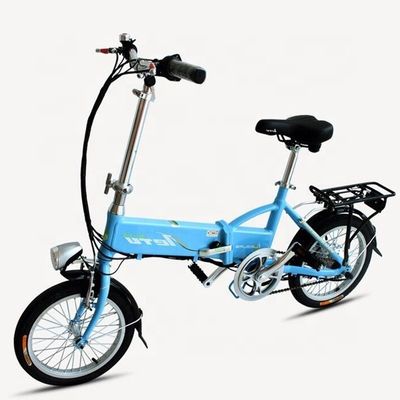 Mini vélo pliant de 16 pouces avec moteur 24V 250W et engrenages à batterie au lithium 10AH à vitesse unique