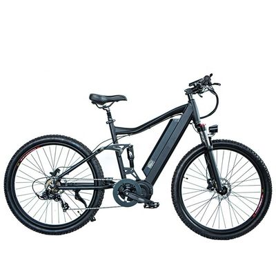 Vélo de montagne électrique en aluminium à pleine suspension de 7 vitesses de 26 pouces avec une capacité de batterie de 21 AH