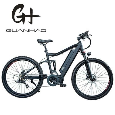 Vélo de montagne électrique en aluminium à pleine suspension de 7 vitesses de 26 pouces avec une capacité de batterie de 21 AH