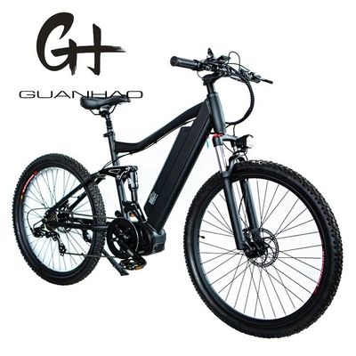 Vélo de montagne électrique en aluminium à pleine suspension de 7 vitesses de 26 pouces avec une capacité de batterie de 21 AH