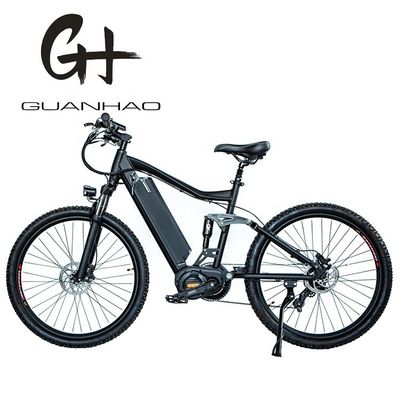 Vélo de montagne électrique en aluminium à pleine suspension de 7 vitesses de 26 pouces avec une capacité de batterie de 21 AH
