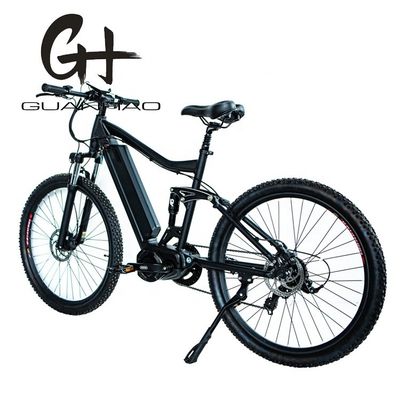Vélo de montagne électrique en aluminium à pleine suspension de 7 vitesses de 26 pouces avec une capacité de batterie de 21 AH