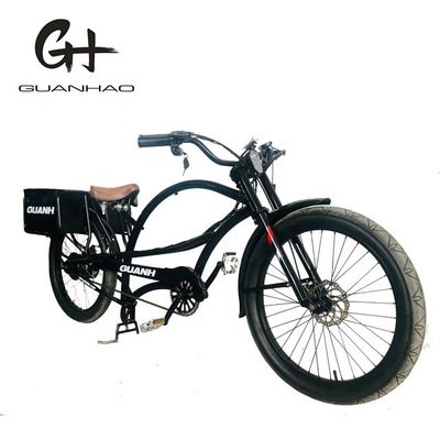 750W 48V 118AH 24 &quot; 3,0 pneus à seule vitesse 45KM/H à double batterie vélo électrique chopper