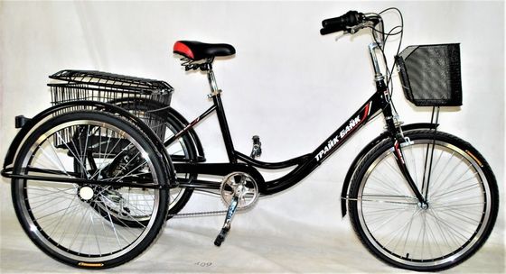 Moteur à moyeu arrière de 24 pouces cadre en acier 7 vitesses 36V350W 35KM/H Tricycles électriques unisexes pour adultes