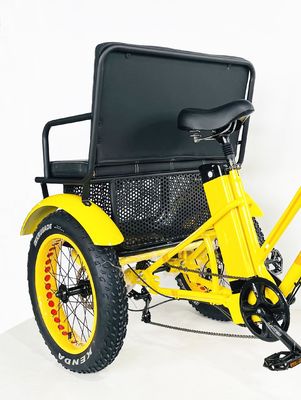 US Fat Tire Tricycle électrique pour passagers avec moteur Bafang de 1000W et pédale en aluminium