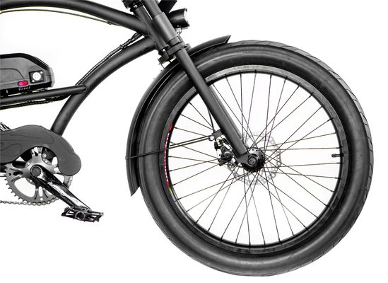 Vélo électrique 24&quot;x3.0 pneu 1000W 17AH Hi-Ten cadre en acier 50KM/H Shimano Speed Cruiser