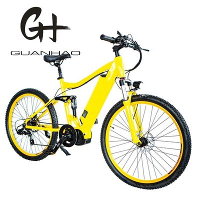 Vélo de montagne électrique de 26&quot; 2,20 avec cadre en alliage d'aluminium, suspension complète et Bafang BBS02 G510 1000W Mid Drive