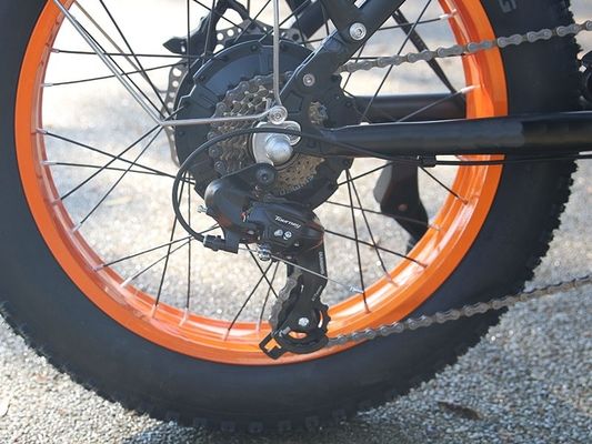 1000W 14AH Cadre à suspension complète 20 &quot;x4.0 Fat Tire Grand pneu plat de neige pneu à disque frein Ebike