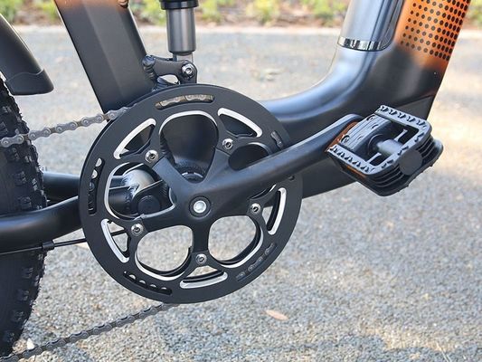 1000W 14AH Cadre à suspension complète 20 &quot;x4.0 Fat Tire Grand pneu plat de neige pneu à disque frein Ebike