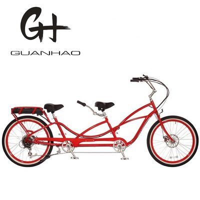 Vitesse maximale 30-50Km/h 500W 26&quot;*2.3 affichage LCD vélo électrique tandem pour deux personnes