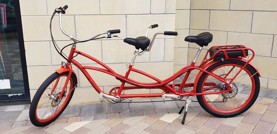 Vitesse maximale 30-50Km/h 500W 26&quot;*2.3 affichage LCD vélo électrique tandem pour deux personnes
