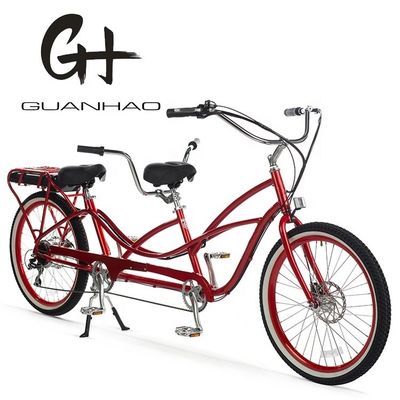 Vitesse maximale 30-50Km/h 500W 26&quot;*2.3 affichage LCD vélo électrique tandem pour deux personnes