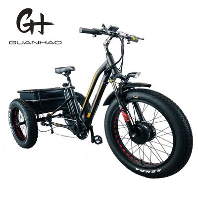 Grande puissance 48V 13AH 750W 45KM/H UL2849 Bafang avant moteur électrique pneu gras tricycle 20
