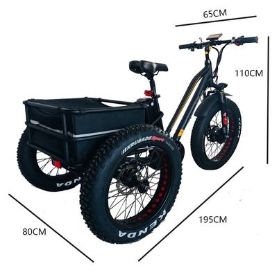 Grande puissance 48V 13AH 750W 45KM/H UL2849 Bafang avant moteur électrique pneu gras tricycle 20