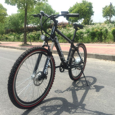 Vélo de montagne électrique à batterie cachée avec fourchette en acier et 21 vitesses