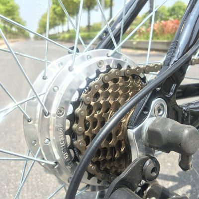 Vélo de montagne électrique à batterie cachée avec fourchette en acier et 21 vitesses