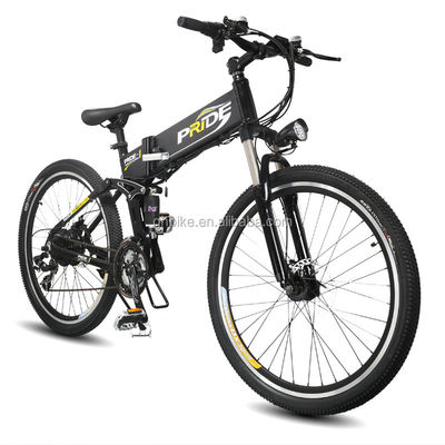 Cadre électrique vert 26 pouces 350W 36V pliable Vélo électrique Cadre en acier au carbone