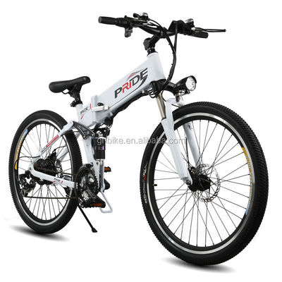 Cadre électrique vert 26 pouces 350W 36V pliable Vélo électrique Cadre en acier au carbone