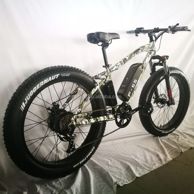 26 pouces 750W camouflage couleur de l'armée neige vélo électrique 48V non pliable