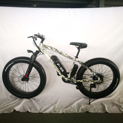 26 pouces 750W camouflage couleur de l'armée neige vélo électrique 48V non pliable
