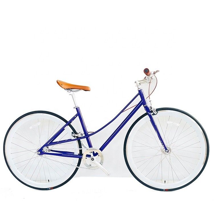 700C Lady Women Gril CE USA personnalisé à une seule vitesse Pas à pas à travers le vélo de ville à engrenage fixe