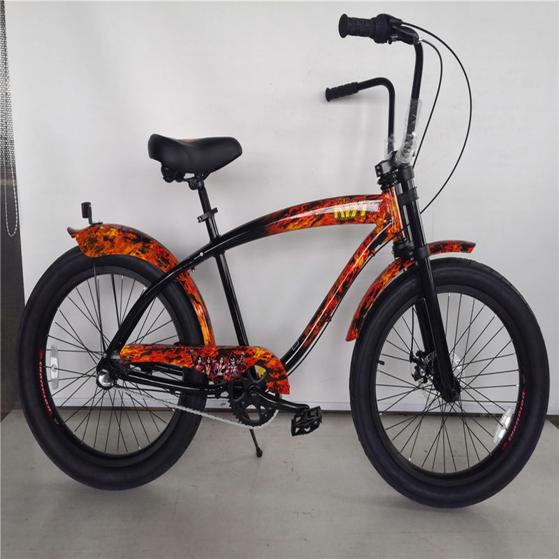 15 kg de pneus gros Vélo de ville intérieur 3 vitesses 3,0 &quot; Vintage adultes Beach Cruiser vélo 24 pouces