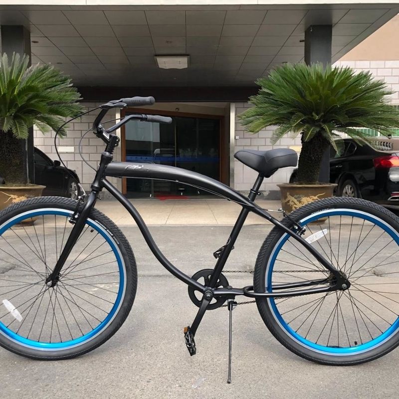 7 vitesses de vélo de ville avec 24 pouces de pneus solides et de la jante d'aluminium