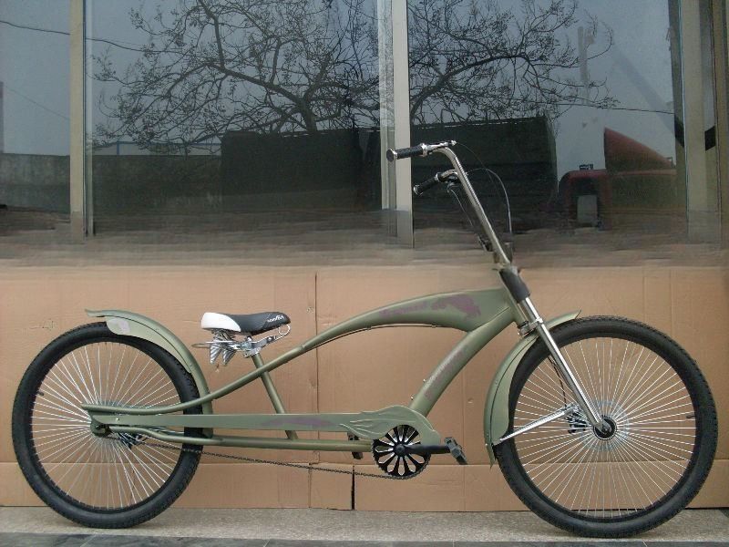 19 kg Poids brillant fourchette en acier 26 &quot; Beach Cruiser style vélo de chopper pour la performance