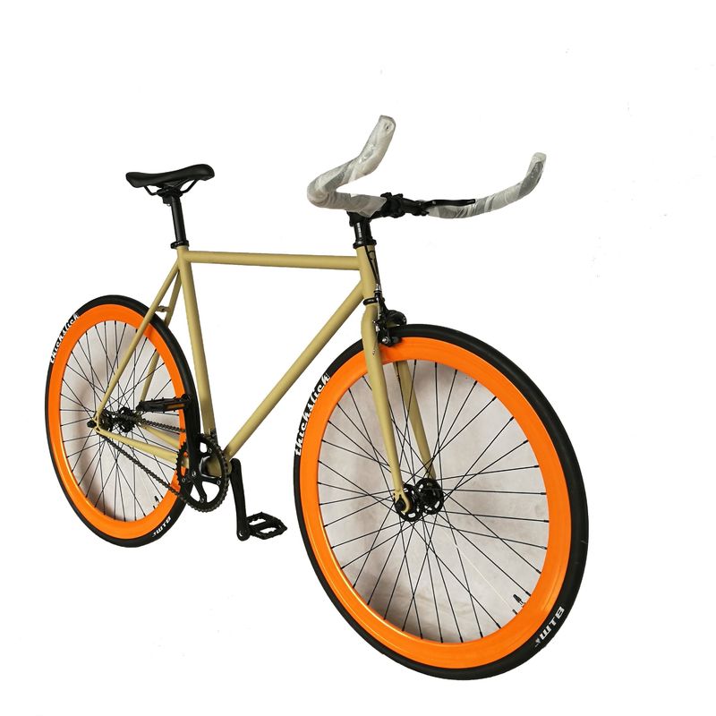 700C cadre en acier hi-ten double paroi 43 mm aluminium RIM piste à vitesse unique vélo à engrenages fixes