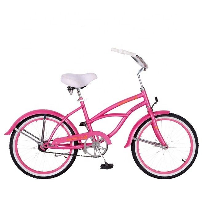 20 &quot; monoplace de vitesse de freinage de montagne russe rose américain OEM logo Mini Kid petit cadre CE fille Beach Cruiser vélo