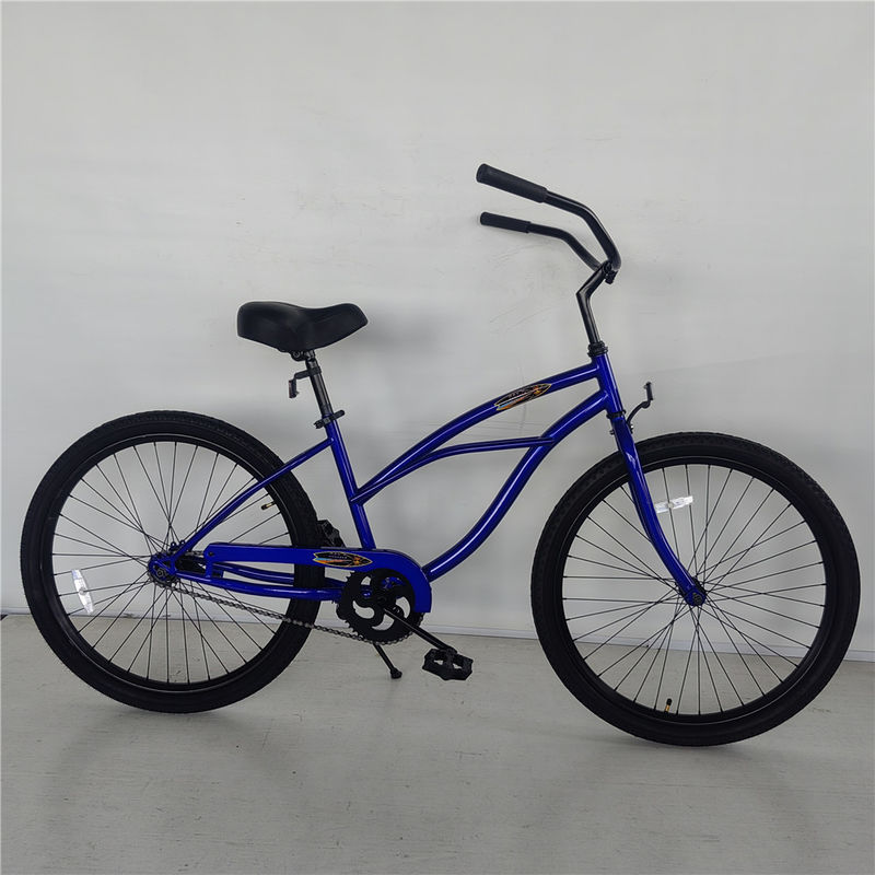 Modèle 2024 26 &quot; Single Gear Foot Brake Anti-Rust Vélo de plage pour femmes Croisière en acier