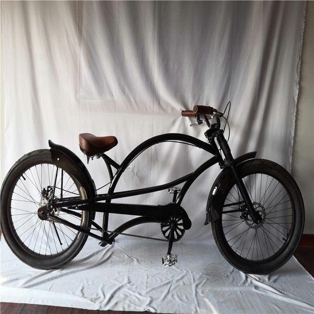 Fat Tire 26 &quot;Extended Beach Cruiser Bike avec cadre en acier et technologie de freinage à disque