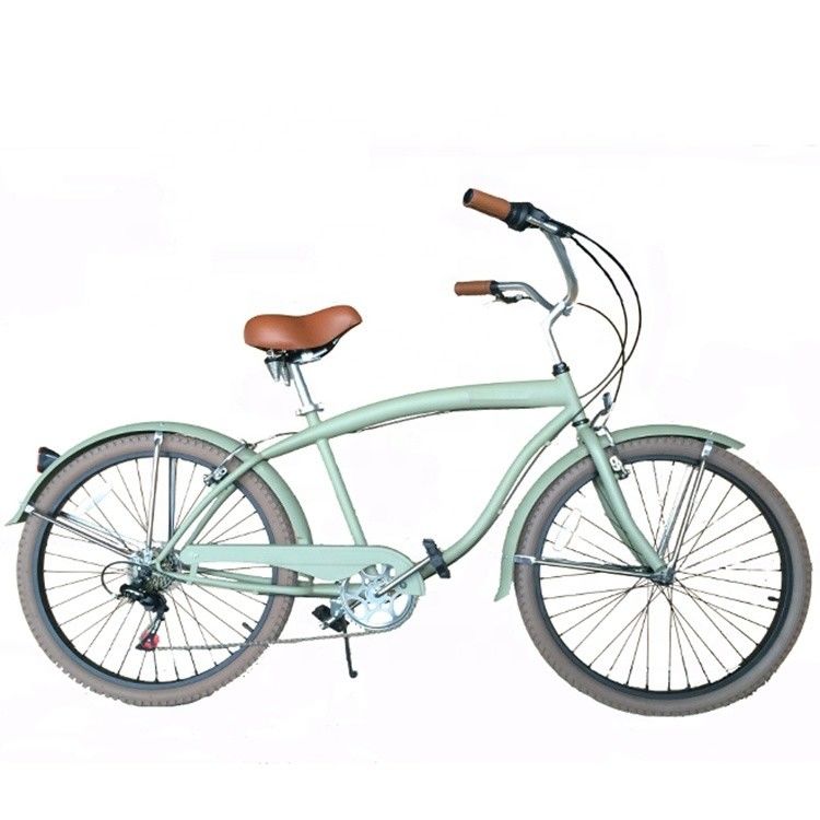 Double V frein 26 &quot; 2,125 pneu de mur blanc cadre hi-acier Shimano 7 vitesses OEM personnalisé pour adultes CE CPSC USA marché vélo de plage