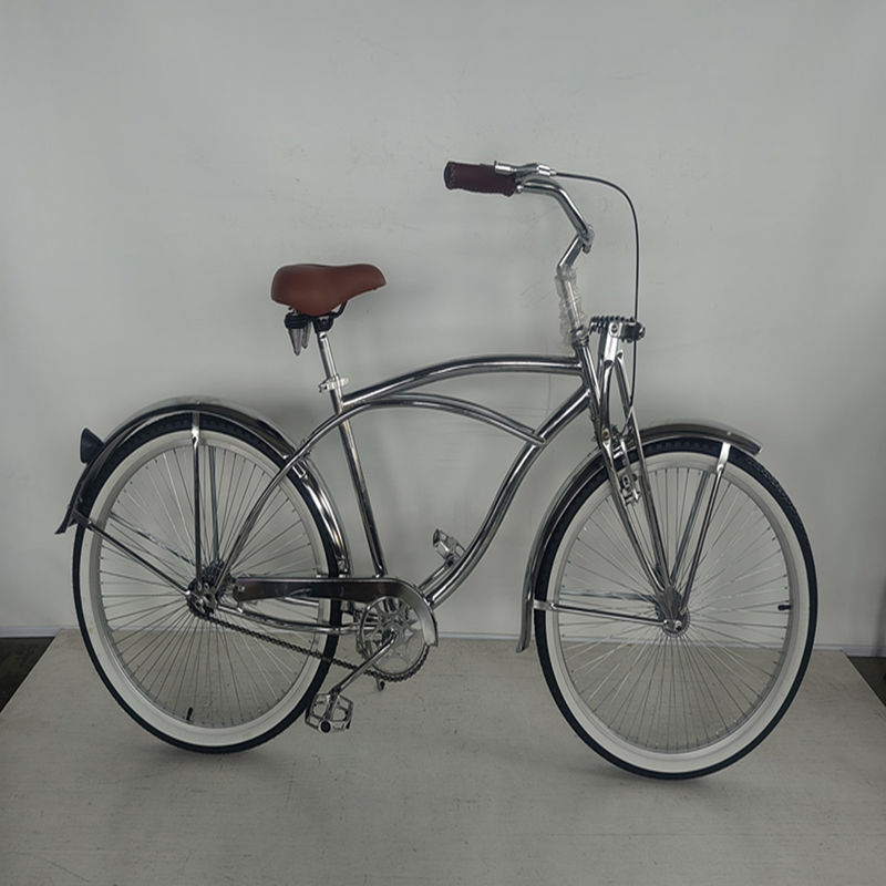 26*2.125 Pneus Vintage Style Adult 26 pouces à vitesse unique rétro Chrome Beach Cruiser vélo vélo