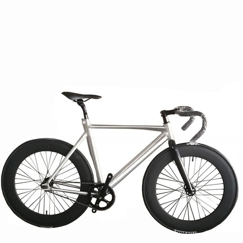700C CE OEM 7005 alliage d'aluminium à engrenage fixe à vitesse unique adulte 80mm Rim Carbon Fork Track Bike