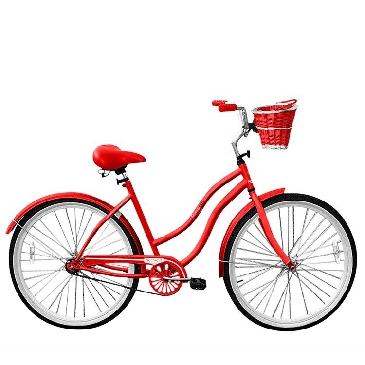 26 pouces de vélo de plage pour femmes avec vitesses simples et jantes en aluminium