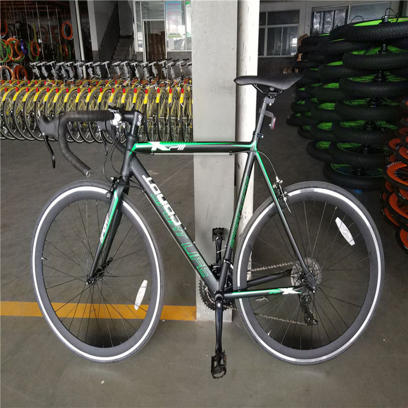 Vélo routier pour homme 700C avec tige en alliage et frein à disque 21S 2024 cadre en alliage d'aluminium