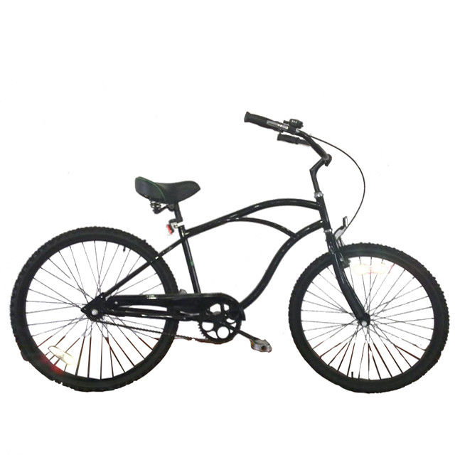 26 pouces de vélo de plage pour adultes de style masculin avec frein à roue de montagne à vitesse unique et cadre dur