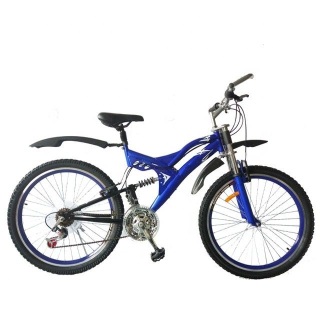26&quot; Vélo de montagne à suspension complète pour charges lourdes Capacité de charge 120kg 21 vitesses