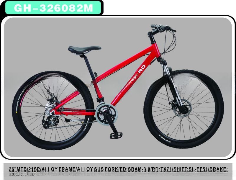 GHAO 26&quot; Vélo de montagne Vélo de montagne Cadre en alliage d'aluminium Poids brut 15,0 kg