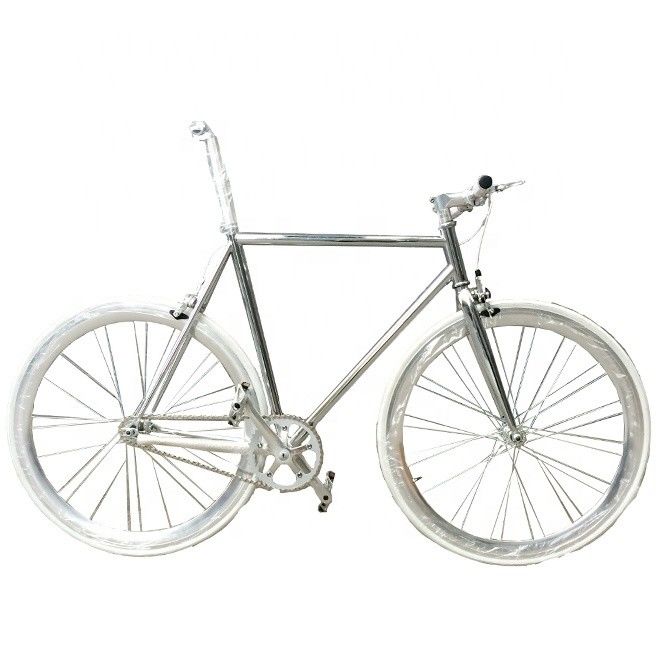 OEM 700C Sliver Peinture à engrenages fixes Vélo avec CR-MO bord chrome anodisé JIS Standard