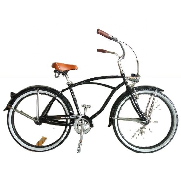 Vélo de plage de 26 pouces pour hommes avec cadre en acier Hi-Ten et jante en aluminium