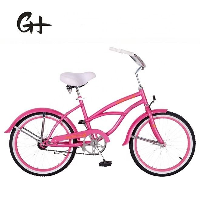 Matériau de fourchette acier 20 pouces OEM 20 * 2.125 enfant fille garçon vélo de plage de croisière à une vitesse