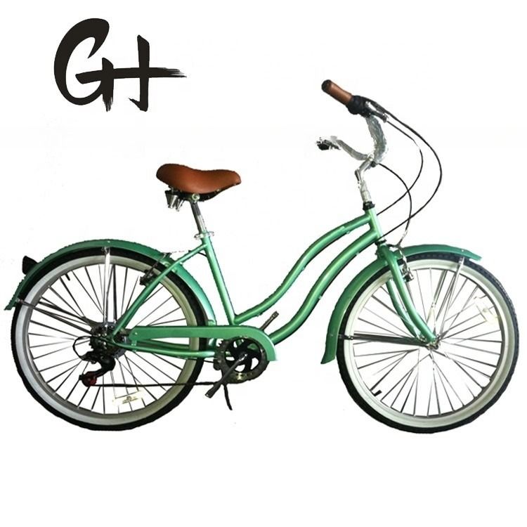 26&quot; Shimano 7 vitesse Femmes Lady USA 26*2.125 Fille Blanc Pneus Croisière de plage Velocité de vélo