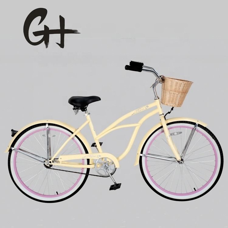26&quot;x2.125&quot; Cadre en acier de frein de montagne pour femmes Vélo de croisière de plage CE EN CPSC OEM/ODM